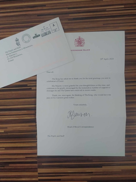 List z Pałacu Buckingham